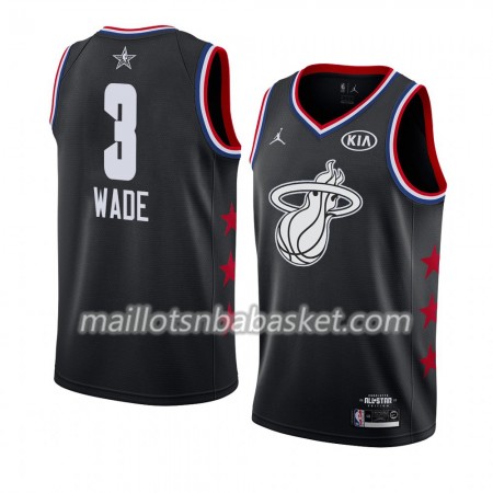 Maillot Homme Miami Heat Dwyane Wade 3 2019 All-Star Jordan Brand Noir Swingman